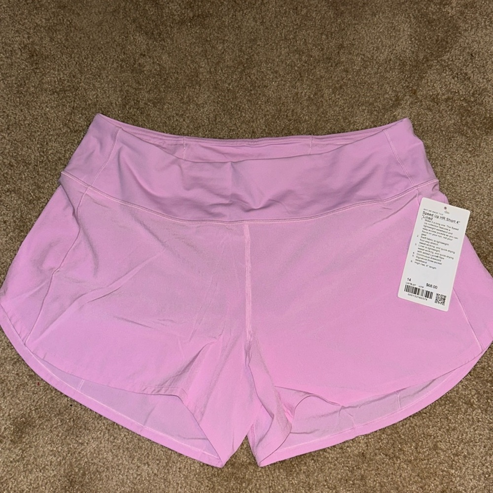 Lululemon vitapink speed up high-rise lined shorts 4’ 🩷